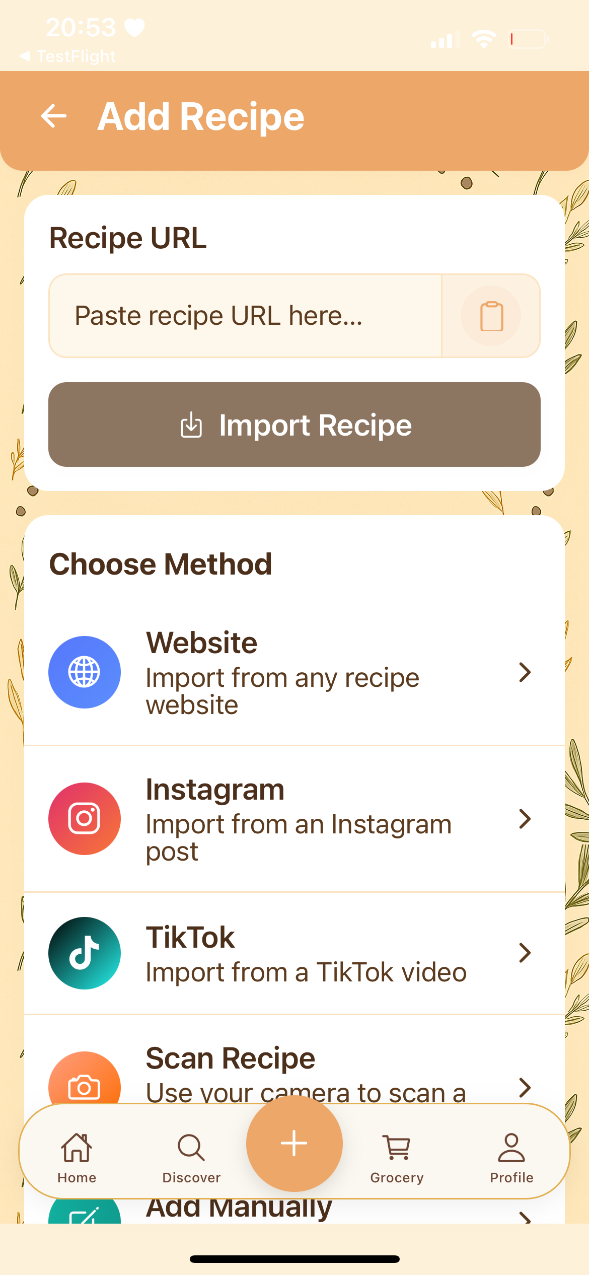 Rezept Import Feature